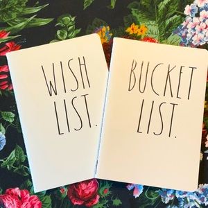 RAE DUNN Lined Journals Notebooks Set of 2 - 80 Pages Soft Cover Clean Off White
